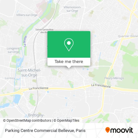 Mapa Parking Centre Commercial Bellevue