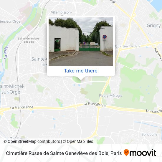 Cimetière Russe de Sainte Geneviève des Bois map