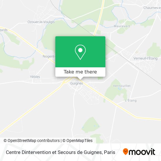 Mapa Centre Dintervention et Secours de Guignes