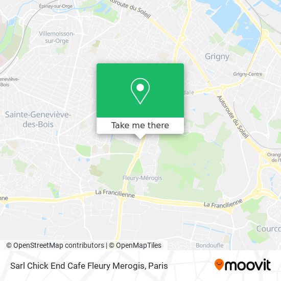 Sarl Chick End Cafe Fleury Merogis map