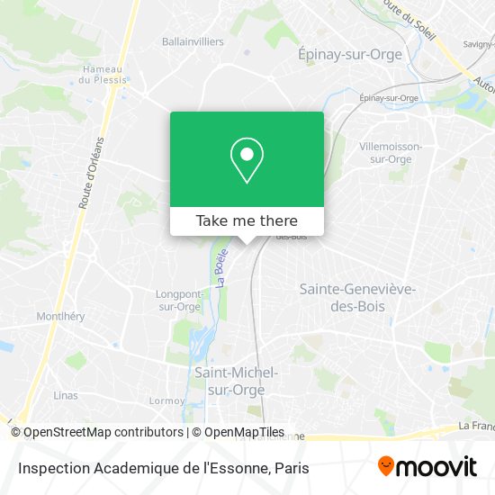 Inspection Academique de l'Essonne map