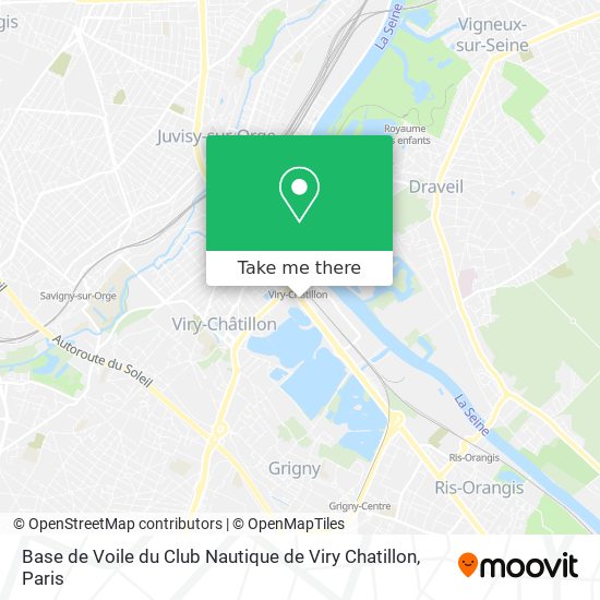 Mapa Base de Voile du Club Nautique de Viry Chatillon