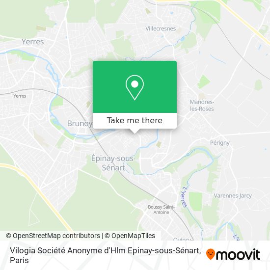 Mapa Vilogia Société Anonyme d'Hlm Epinay-sous-Sénart
