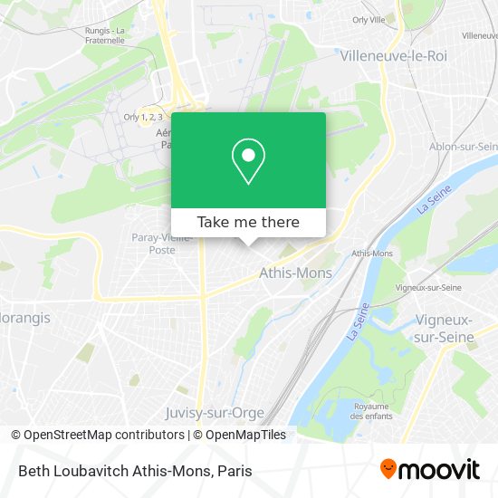 Mapa Beth Loubavitch Athis-Mons