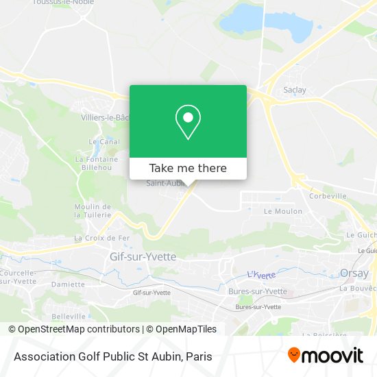 Mapa Association Golf Public St Aubin
