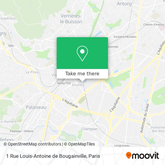 Mapa 1 Rue Louis-Antoine de Bougainville