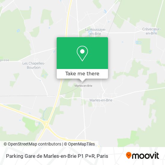 Parking Gare de Marles-en-Brie P1 P+R map