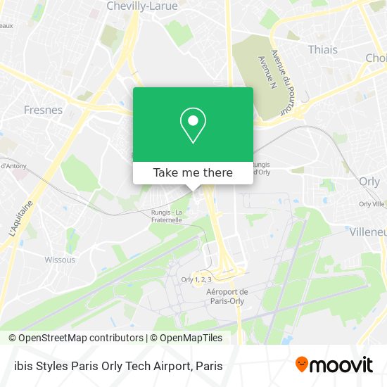 Mapa ibis Styles Paris Orly Tech Airport