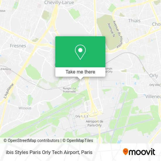 ibis Styles Paris Orly Tech Airport map