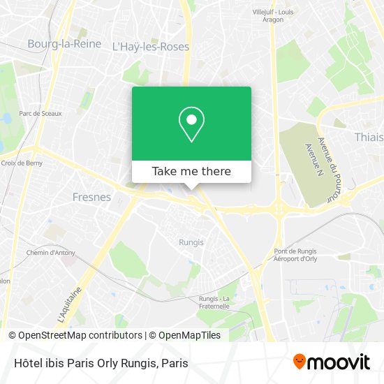 Mapa Hôtel ibis Paris Orly Rungis