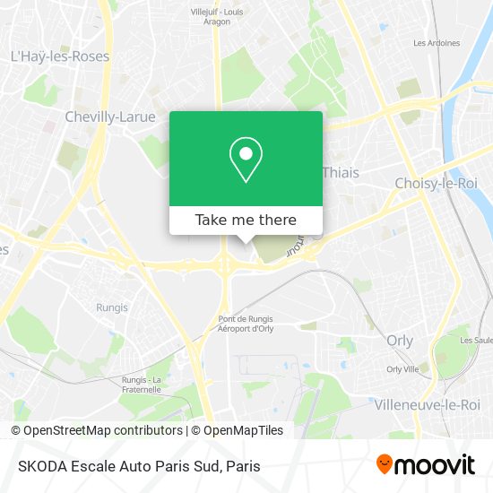 SKODA Escale Auto Paris Sud map