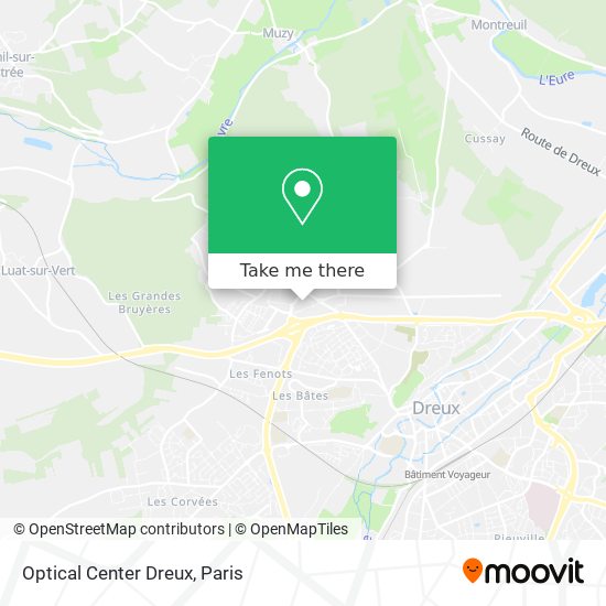 Mapa Optical Center Dreux