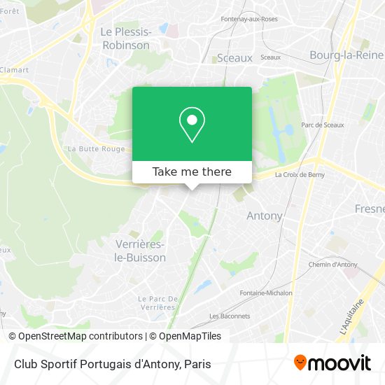 Club Sportif Portugais d'Antony map