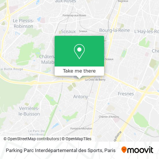 Mapa Parking Parc Interdépartemental des Sports