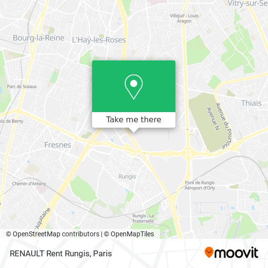 RENAULT Rent Rungis map