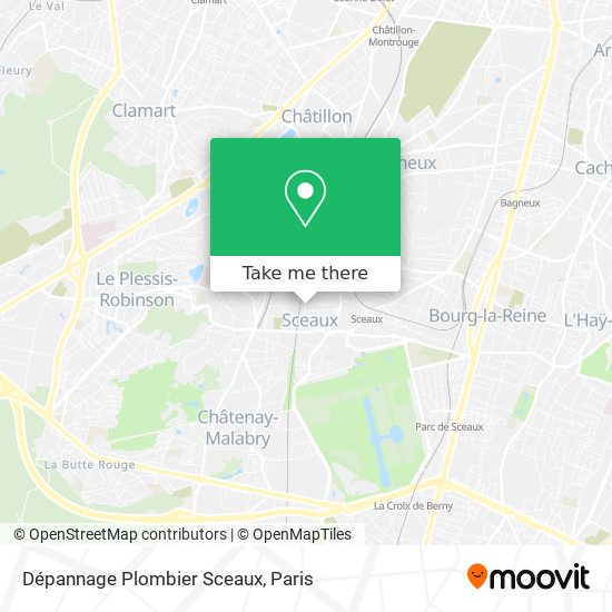 Mapa Dépannage Plombier Sceaux
