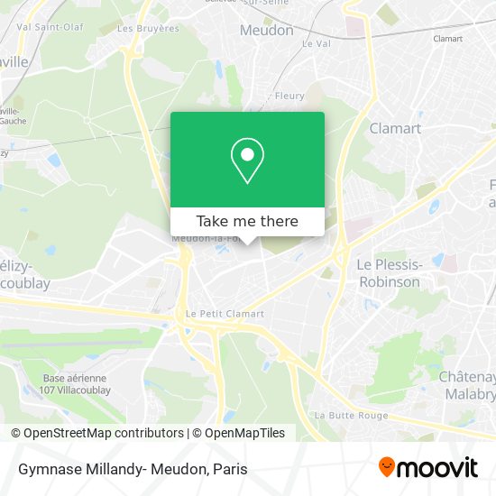 Gymnase Millandy- Meudon map