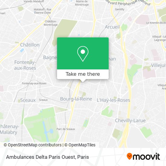 Mapa Ambulances Delta Paris Ouest