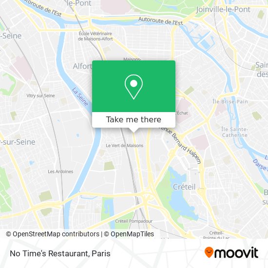 No Time's Restaurant map