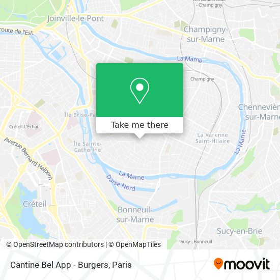 Cantine Bel App - Burgers map