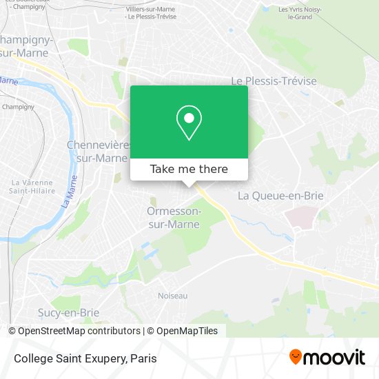 College Saint Exupery map