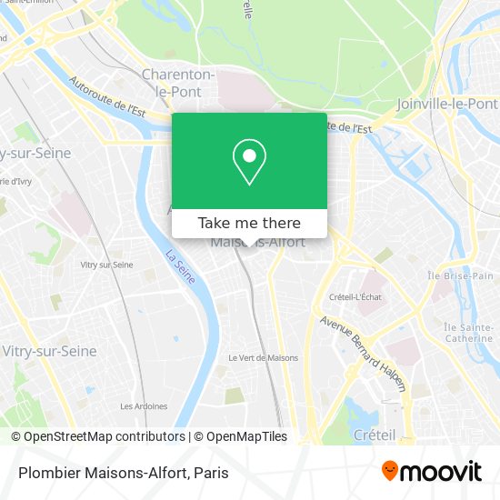 Mapa Plombier Maisons-Alfort