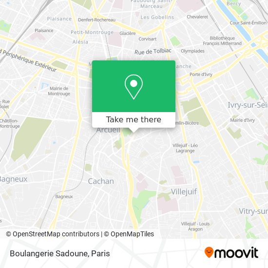 Boulangerie Sadoune map