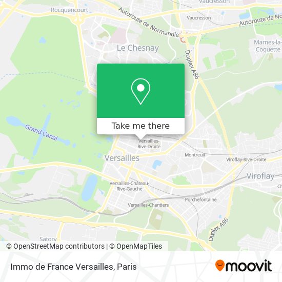 Immo de France Versailles map