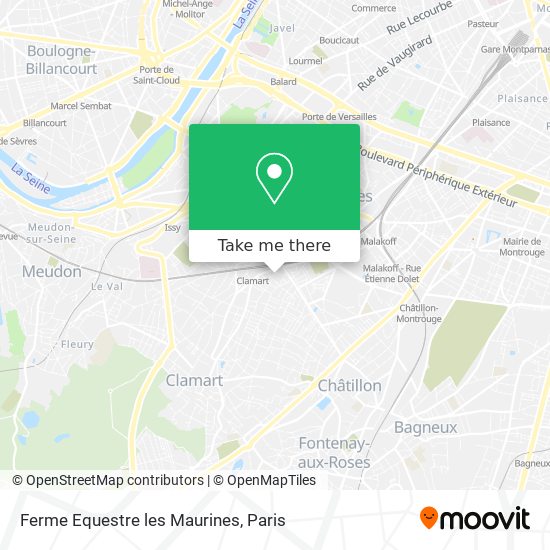Ferme Equestre les Maurines map