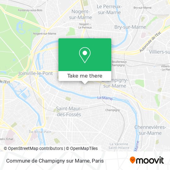 Mapa Commune de Champigny sur Marne