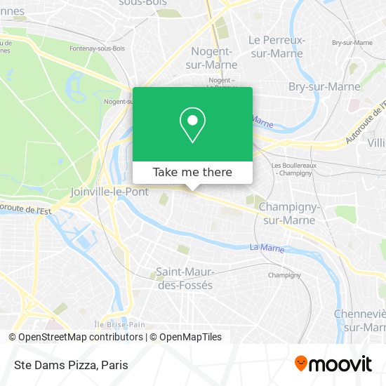 Ste Dams Pizza map