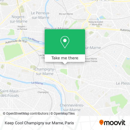 Mapa Keep Cool Champigny sur Marne