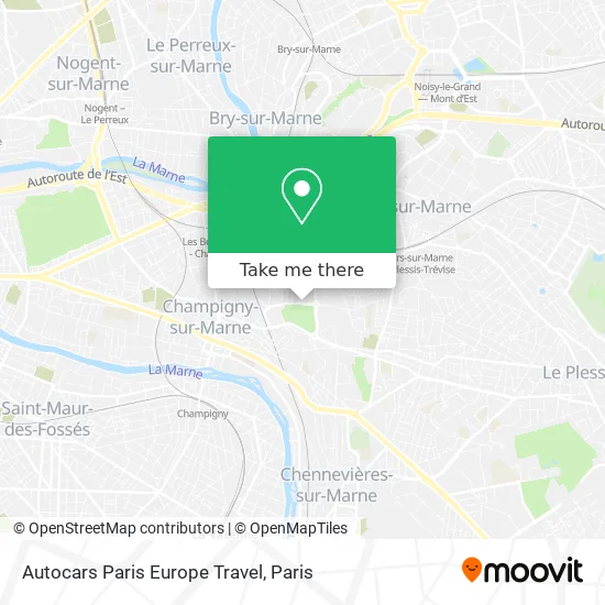 Autocars Paris Europe Travel map