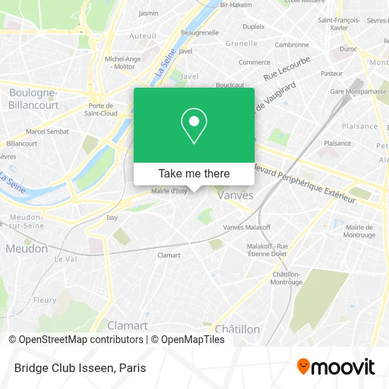 Bridge Club Isseen map