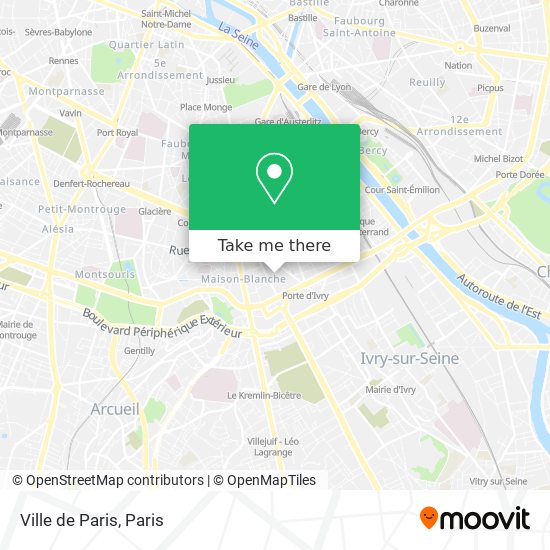 Mapa Ville de Paris