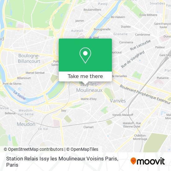 Mapa Station Relais Issy les Moulineaux Voisins Paris