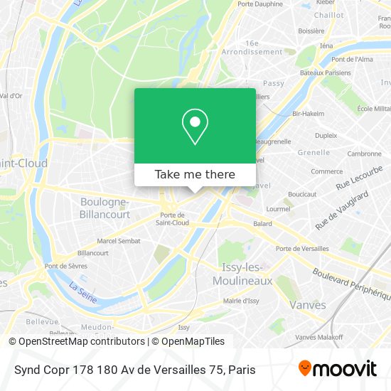 Mapa Synd Copr 178 180 Av de Versailles 75