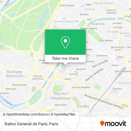 Mapa Ballon Generali de Paris
