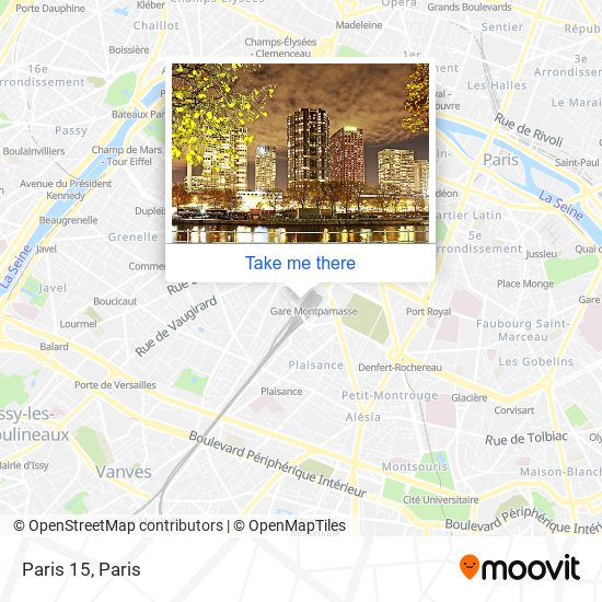 Paris 15 map