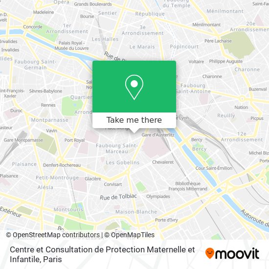 Centre et Consultation de Protection Maternelle et Infantile map