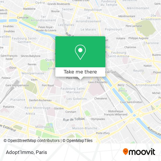 Adopt'Immo map