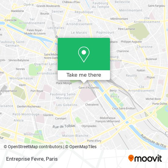 Entreprise Fevre map