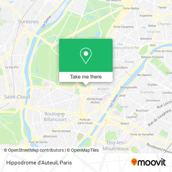 Hippodrome d'Auteuil map
