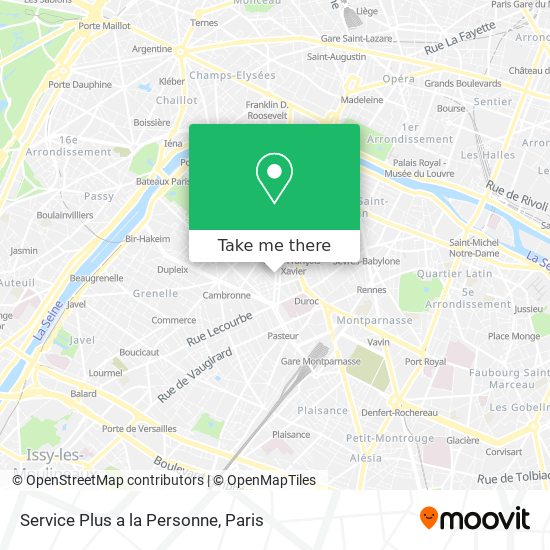 Mapa Service Plus a la Personne