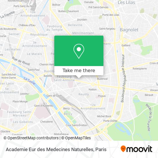 Academie Eur des Medecines Naturelles map