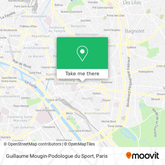 Mapa Guillaume Mougin-Podologue du Sport