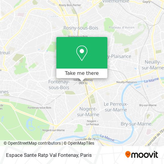 Espace Sante Ratp Val Fontenay map