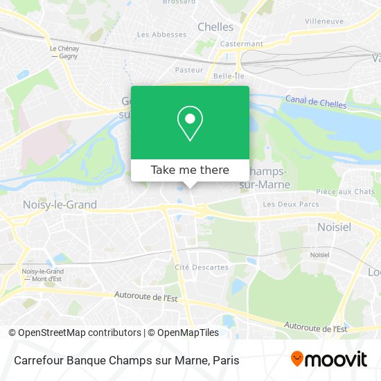 Carrefour Banque Champs sur Marne map