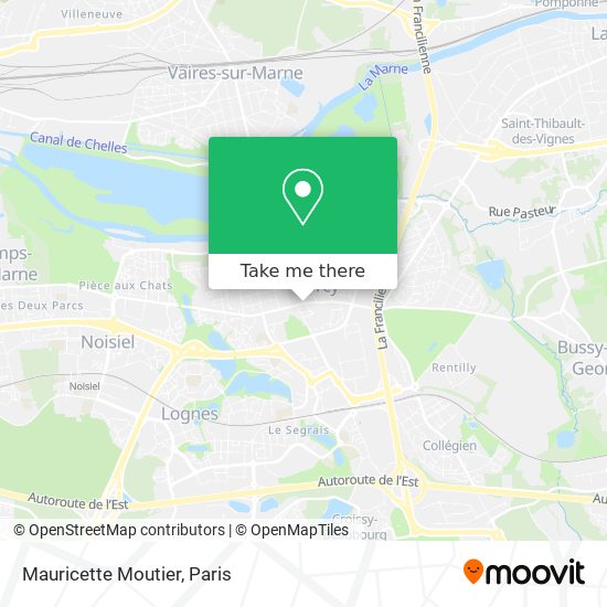 Mapa Mauricette Moutier