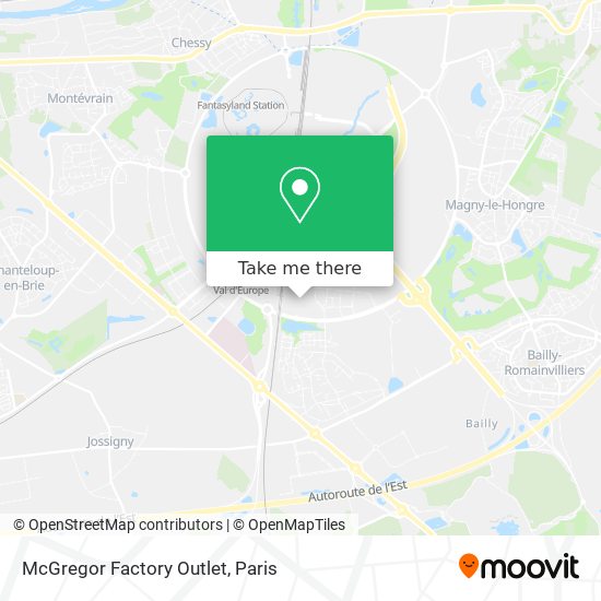 Mapa McGregor Factory Outlet